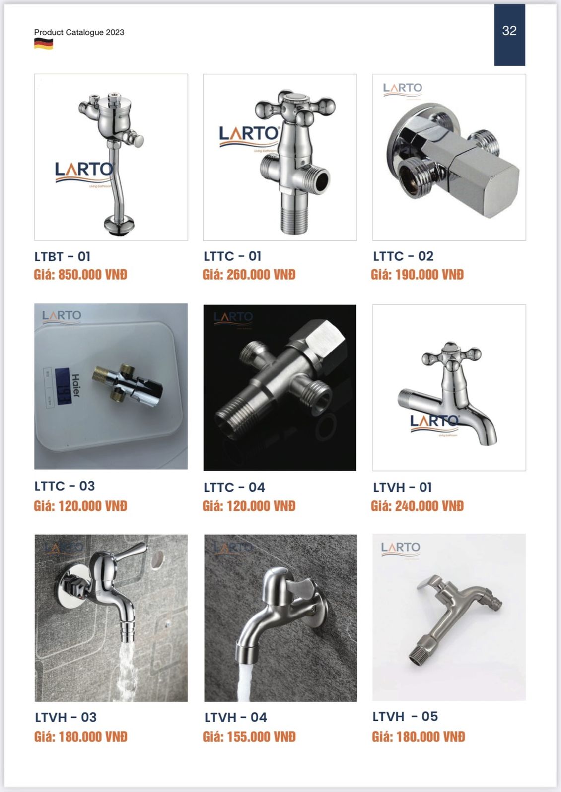 Thiết bị vệ sinh LARTO Catalogue và Bảng giá mới nhất /Page 33